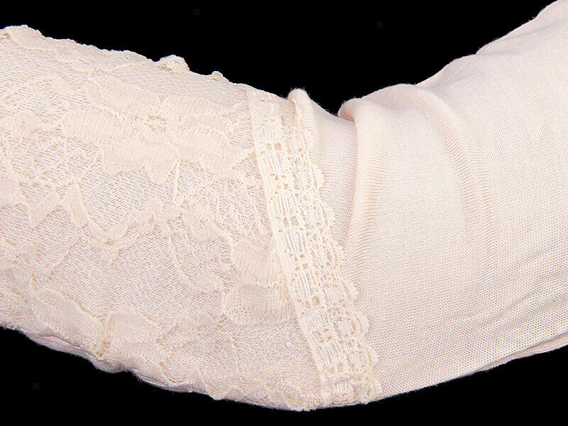 Nude Long lace UV Protection Sun Bridal Golf Driving Gloves Arm Sleeves