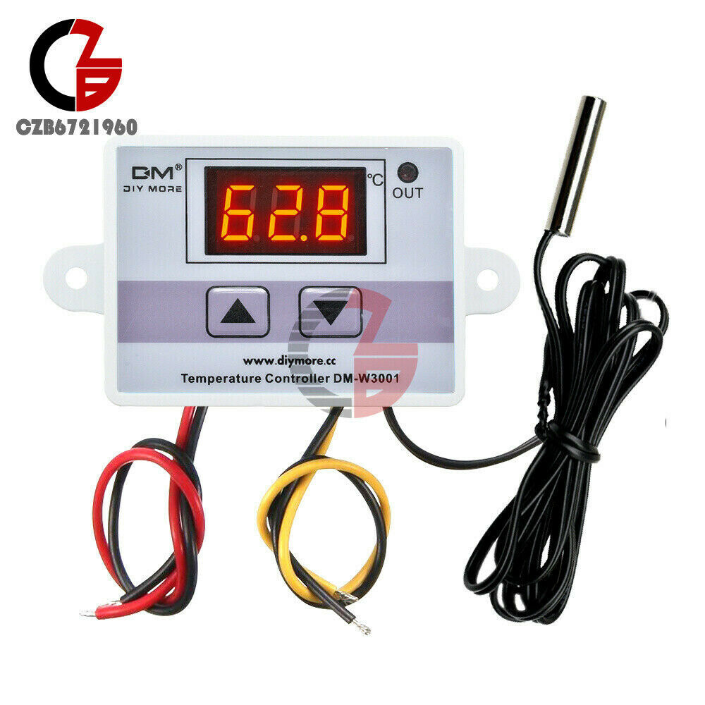 AC 220V w3001 LED Temperature Controller 10A Thermostat Control Switch Probe
