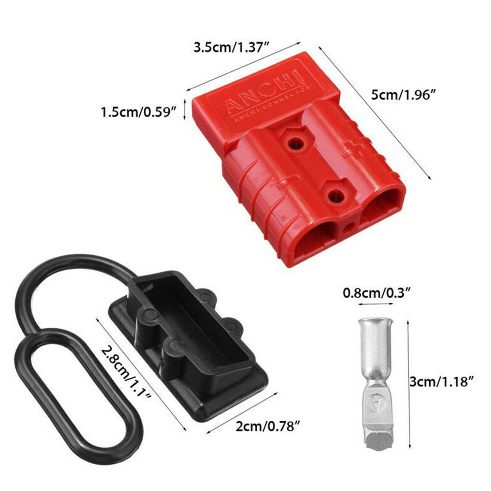 4pcs 50A Car COPPER LUG BATTERY CABLE CONNECTOR Quick Disconnect Winch Plug Set