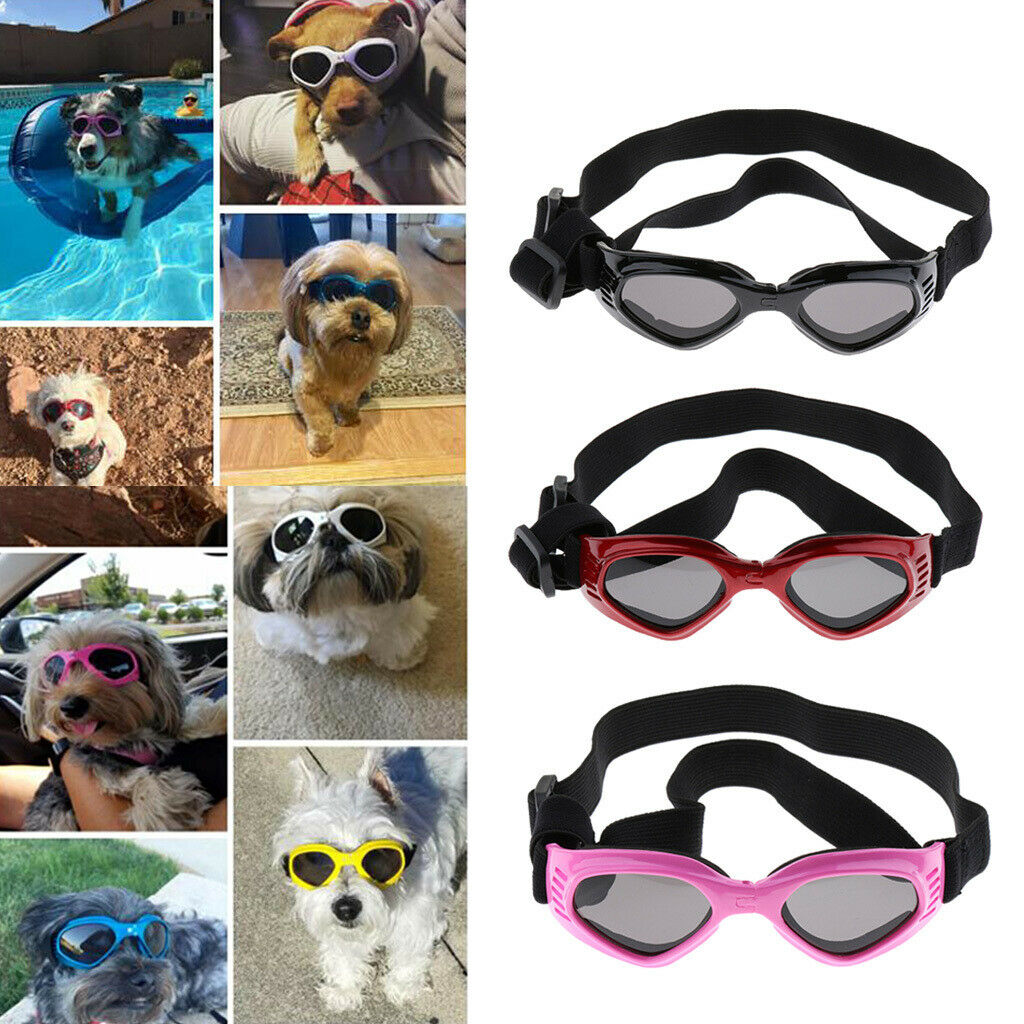 2 Pieces Folding Dog Goggles Eye Wear Protection Waterproof Pet Sunglasses for