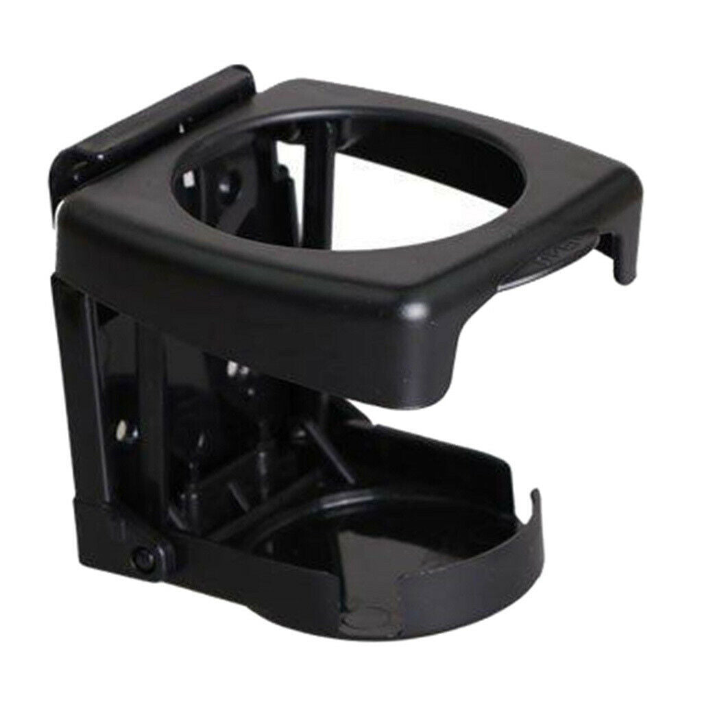 Car Vehicle Truck Hard Plastic Folding Drink Bottle Can Cup Holder Black 2x