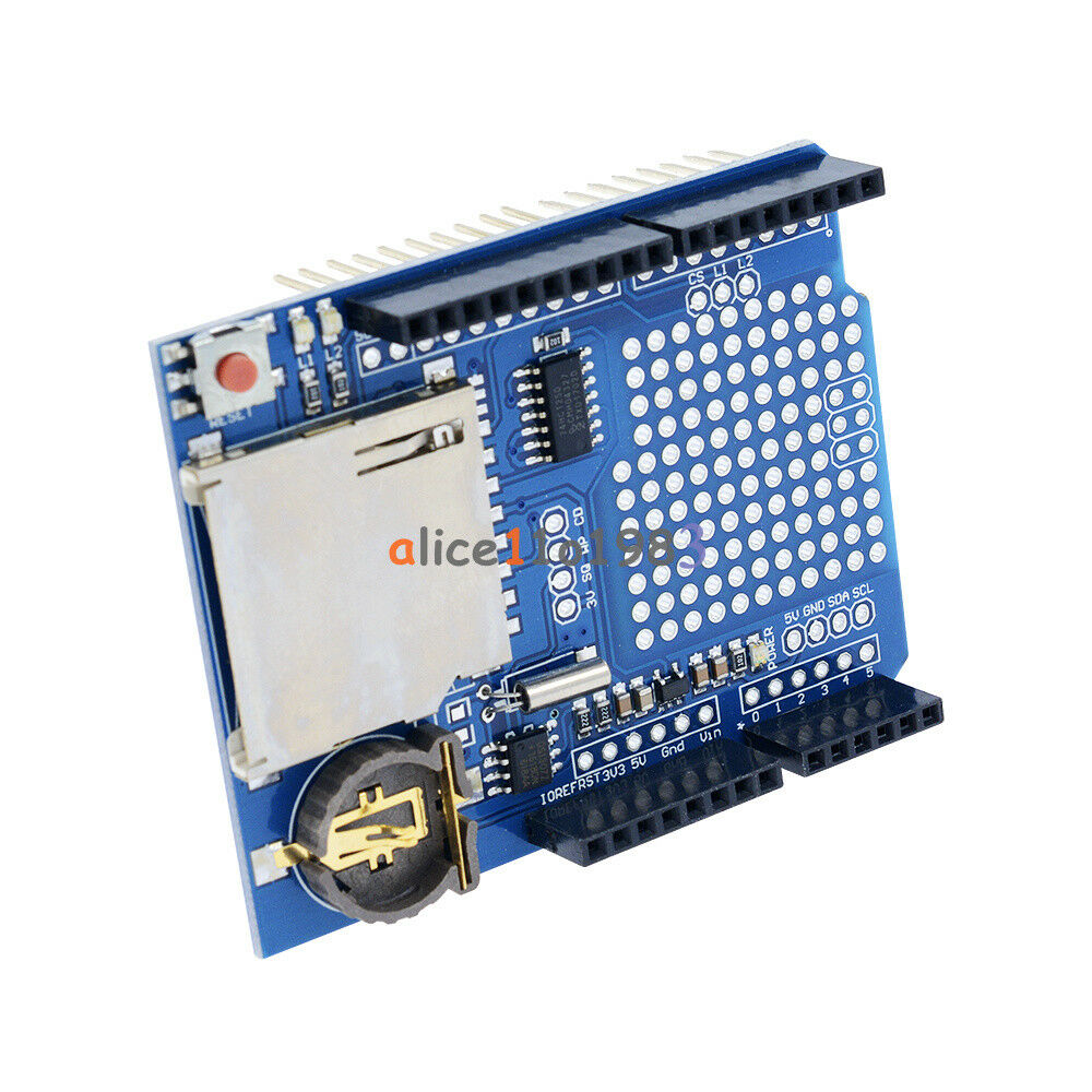 2PCS Data Logger DS1307 Logging Data Recorder Shield for Arduino UNO SD Card