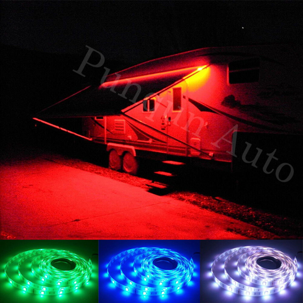 Premium RV LED Awning Light Set -w/ IR Remote control 44 key  RGB 16' 5050