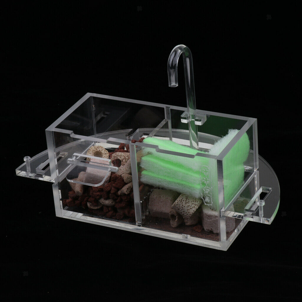Mutifunctional Aquarium Fish Tank External Filter Box without Water Pump M