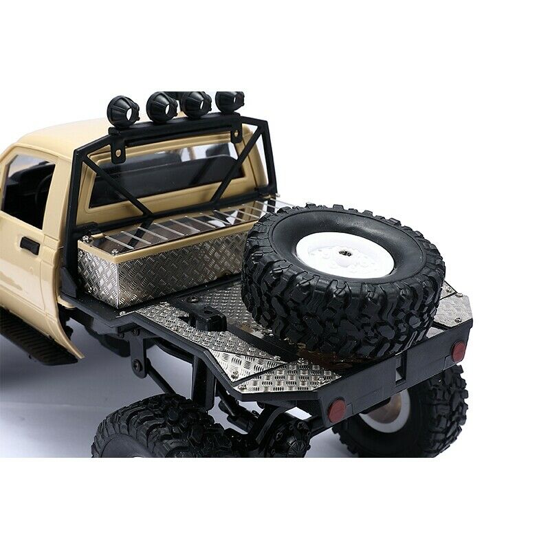 for WPL C14 Metal Rear Trunk Tool Box Decorative Board Anti-Slip Skid Plate Q8W7