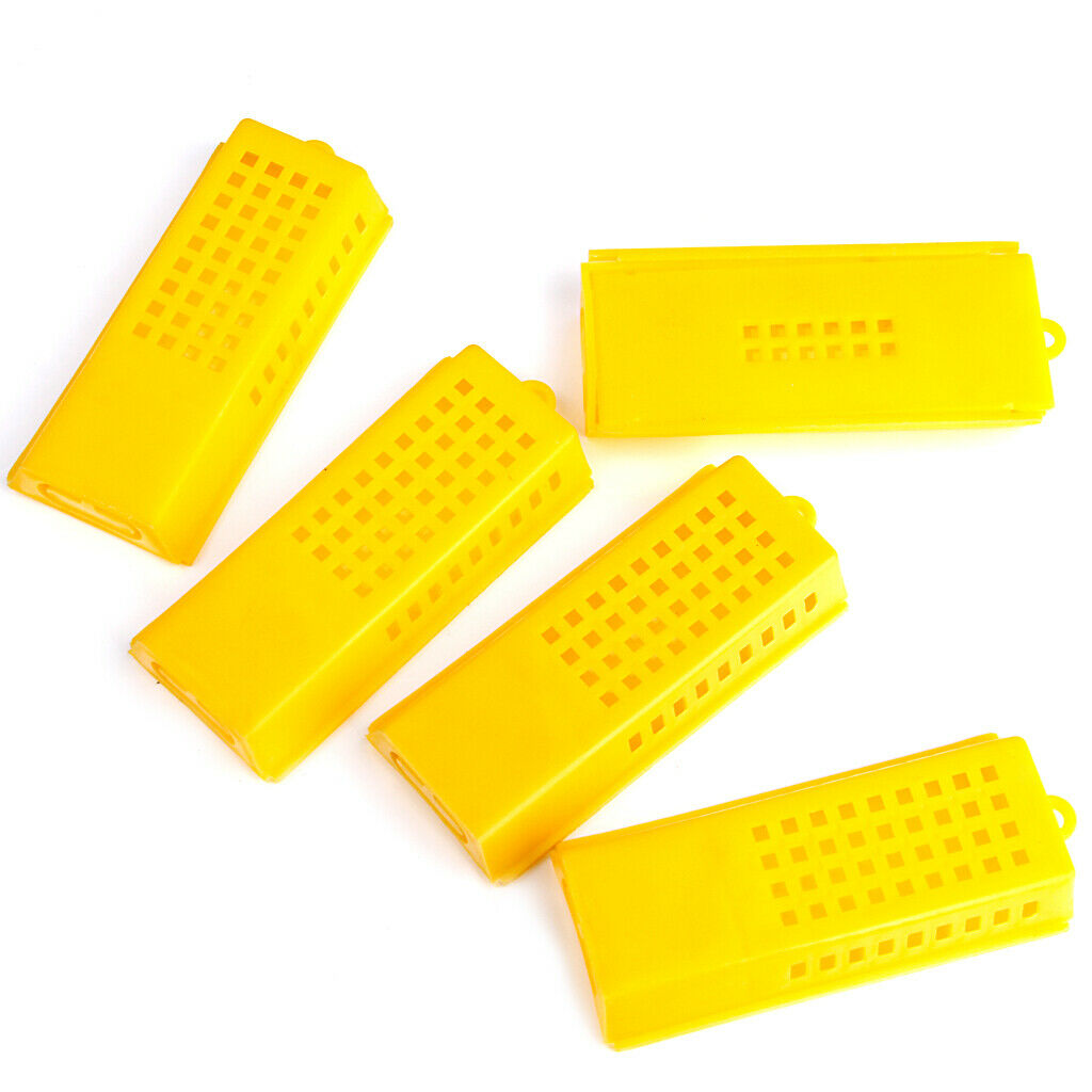 6x Beekeeping Honey Entrance Feeder + 10x Queen Bee Cage Catcher Beekeeper New