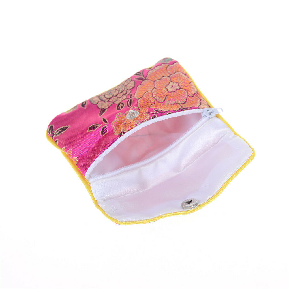 5Pcs Jewellery Jewelry Silk Pouch Packaging Bags Wedding Party Gift
