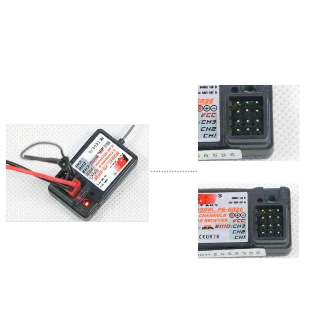 Flysky FS-GR3E 3CH Receiver + Hose Attenna For Transmitter FS-IT4