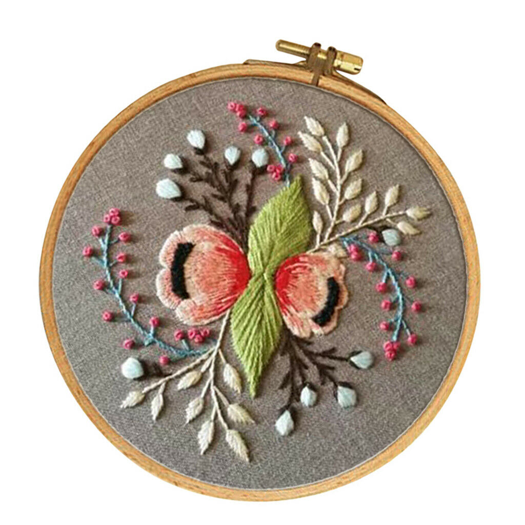 Accurate Floral Pattern Hand Cross Stitch Sewing Embroidery Kit for Adults