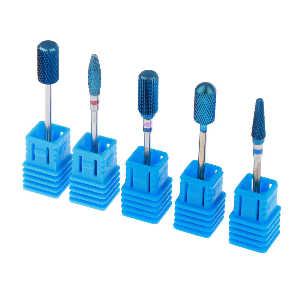 5pcs Carbide Nail Drill Bits Polishing Grinding Head for Electric Nail Files