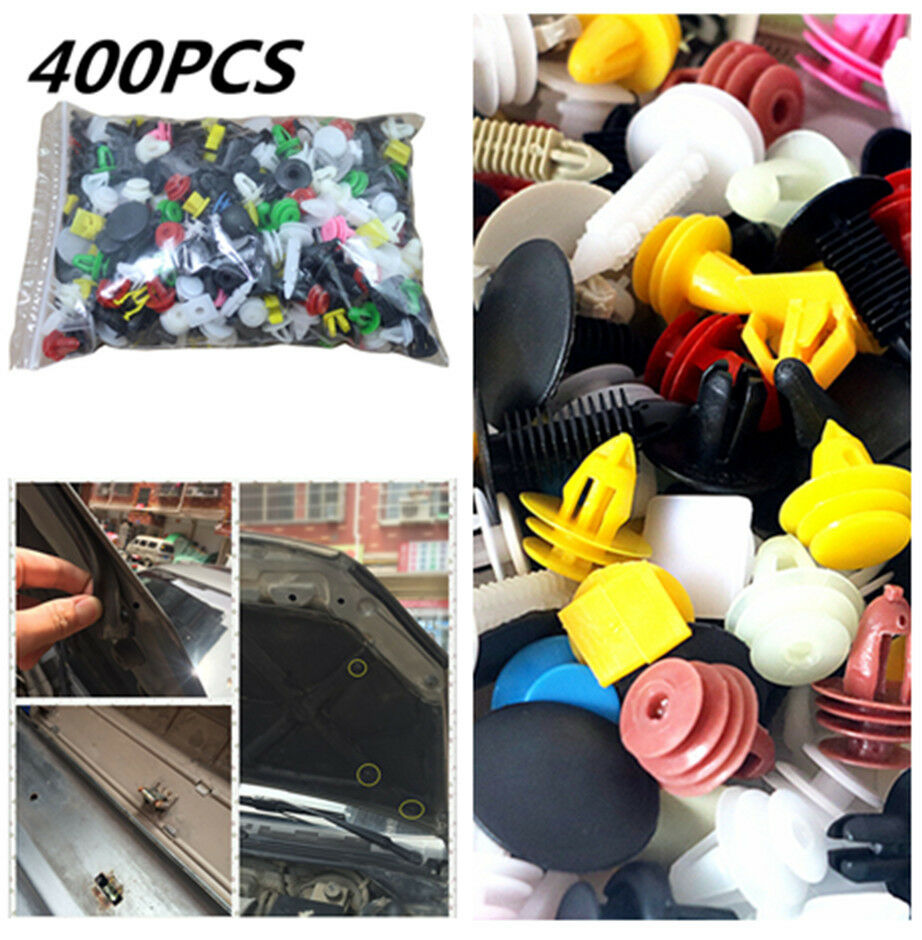 400PCS Mixed Fastener Clip Rivets for Auto Car Door Panel Fender Liner Universal