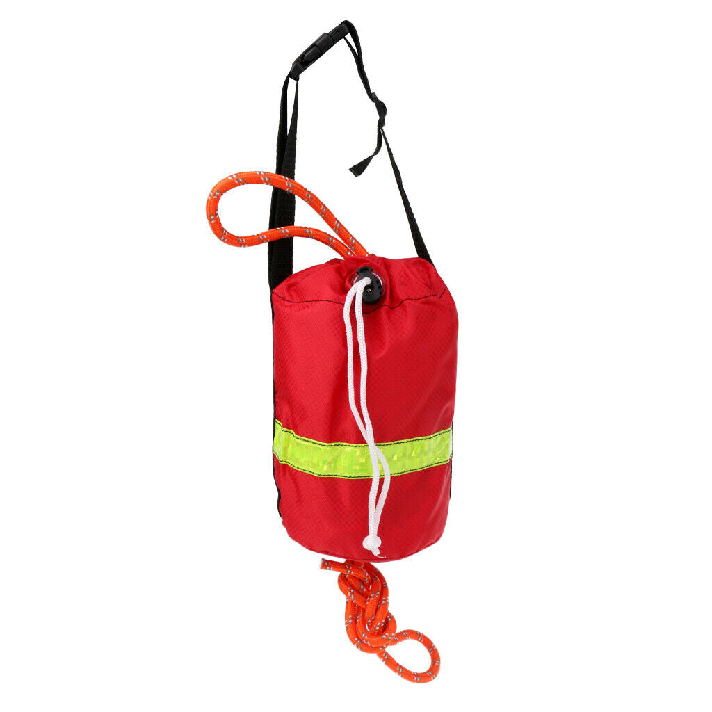 Kayak Boat Buoyant   Reflective Throw Bag Throw Line Throw Rope 21m Red