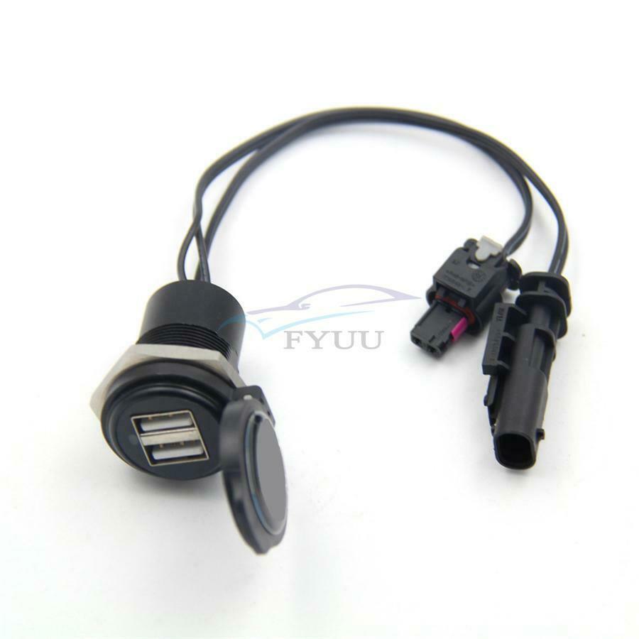 1PCS Motorcycle Adjustable Dual USB 4.2A Interface Port Charger Adapter For BMW