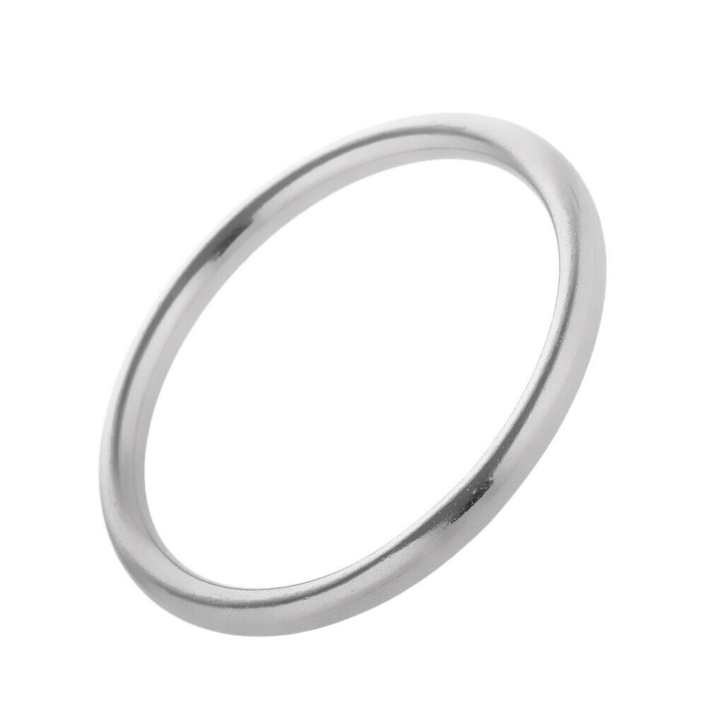 5 Pieces Marine 304 Stainless Steel O Rings Circle Craft Webbing Boat 3mm Thick
