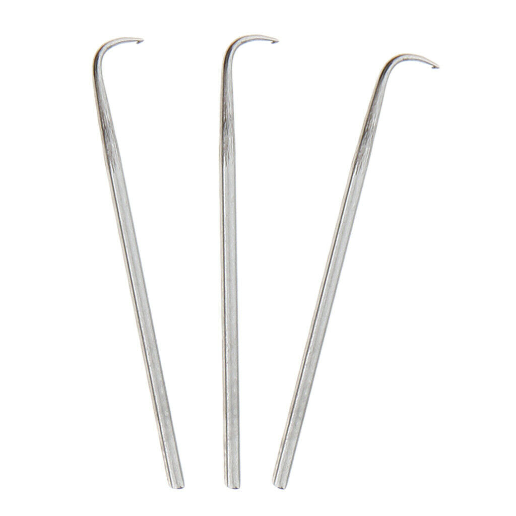 3pcs Crochet Hooks Knitting Needle Wig Extension Lace Weft Sew Making Tools L
