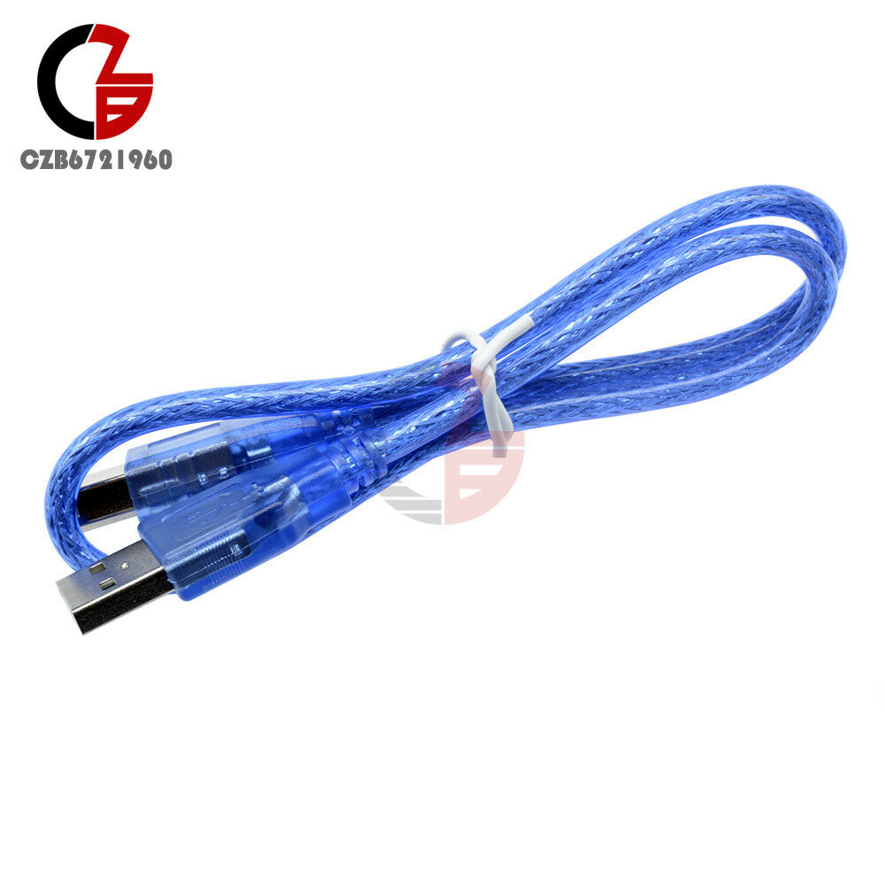 Blue USB 2.0 Type A Male to Micro USB B 5 Pin Male Plug Data Adapter Cable