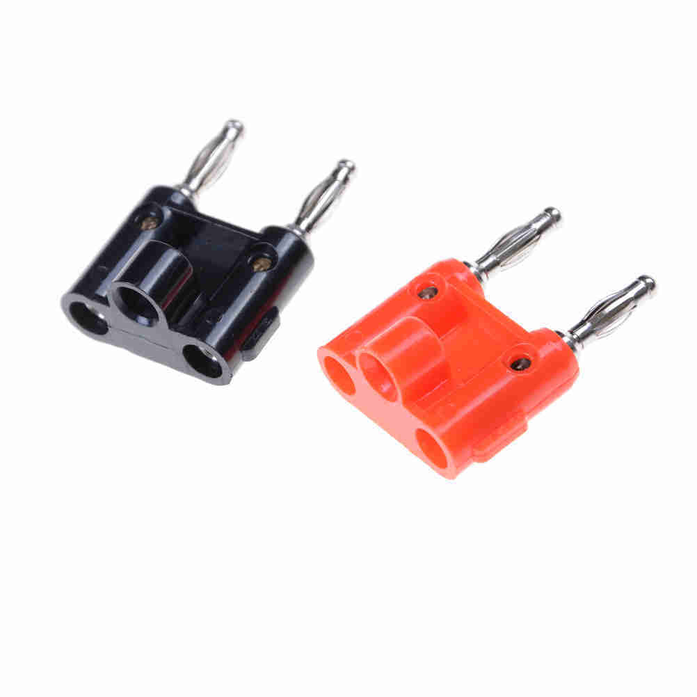 Dual 4mm Nickel Banana Plug Jack Connectors Binding Post Socket Test Probes H WF