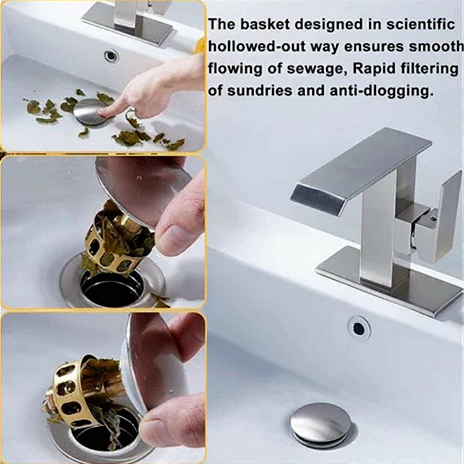 Universal Wash Basin   Drain Filter   Up Bathroom Toilet Sink Drain Plug