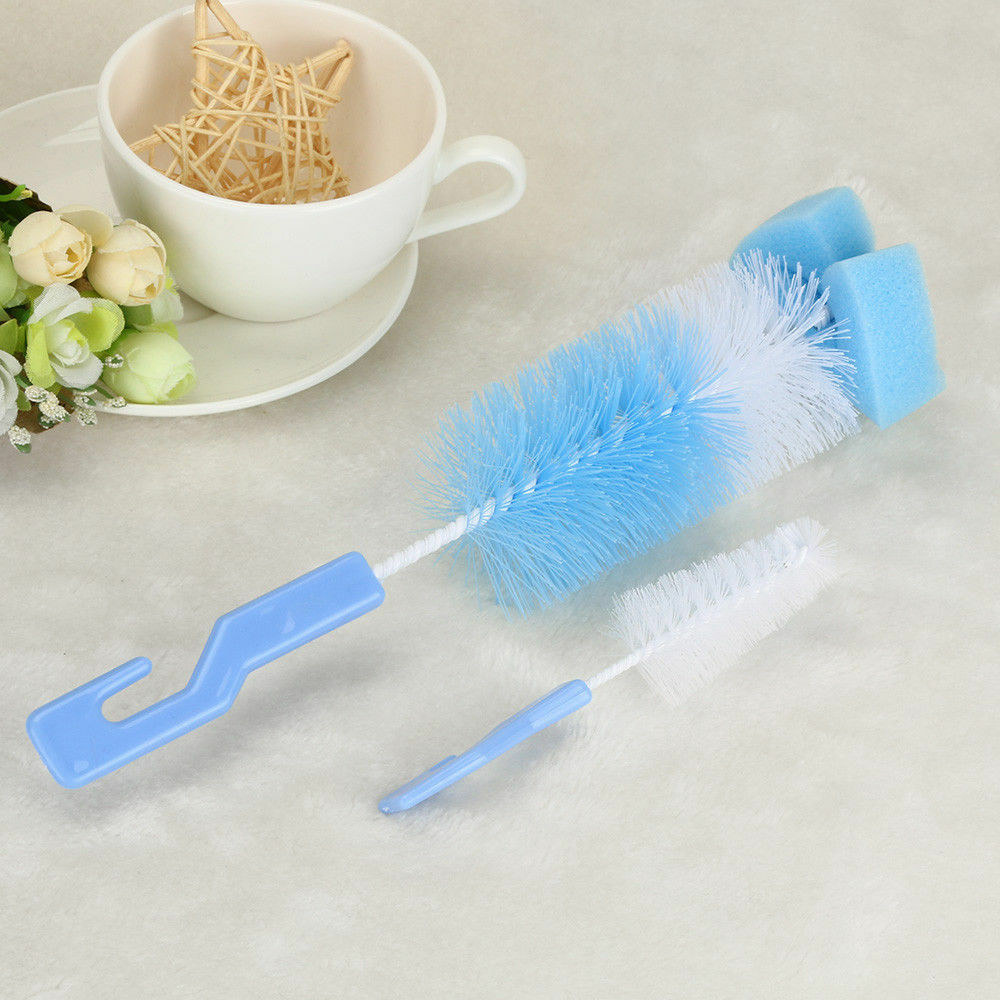 2PC Baby Bottle Cup Glass Brush Cleaner Spout Teapot Washing Cleaning Tool Brush
