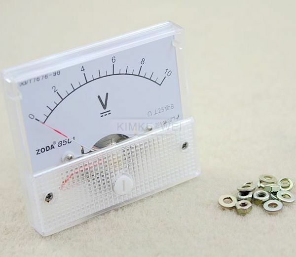 DC 0-10V Analog Volt Voltage Panel Meter Voltmeter Gauge
