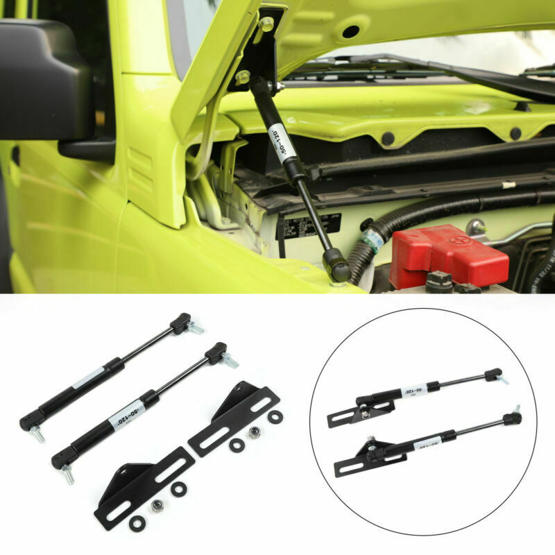 Black Front Hood Lift Supports Hood Hydraulic Rod Fit For Suzuki Jimny 19-21 CN