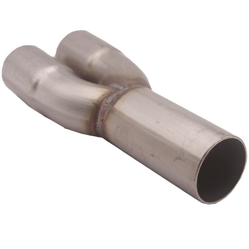 2-1 Stainless Steel Exhaust Merge Collector Dual 1.5" Inlet Single 1.75" Outlet