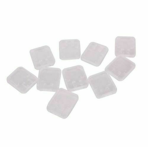 10pcs Transparent Standard SD SDHC Memory Card Case Holder Box Storage Useful