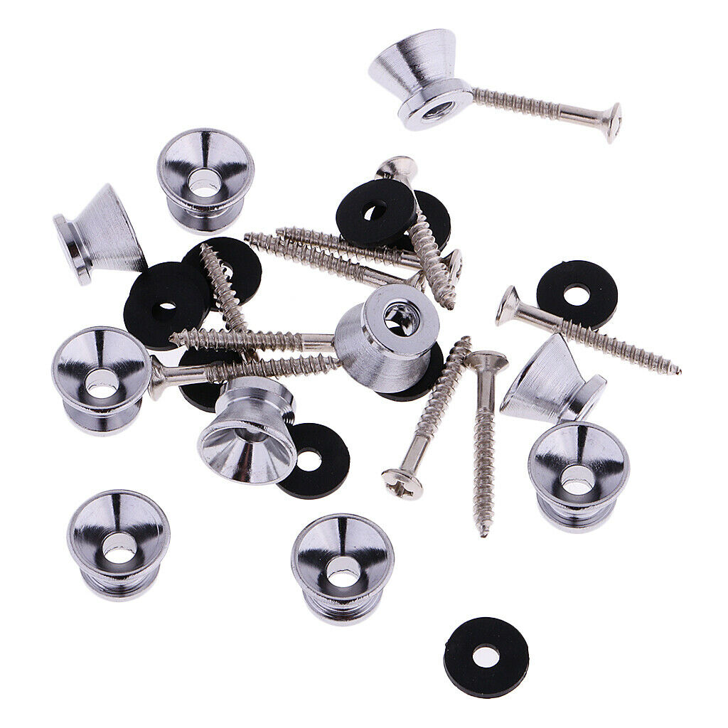 Lovoski 30x Guitar Strap Lock Pin Peg For Ukulele Electric Bass Parts Accs.