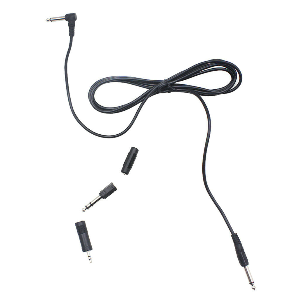 Guitar Audio Cable Amp w/ 3 Connectors (3.5 to 6.5, 6.5 to 3.5, 3.5 F to F)