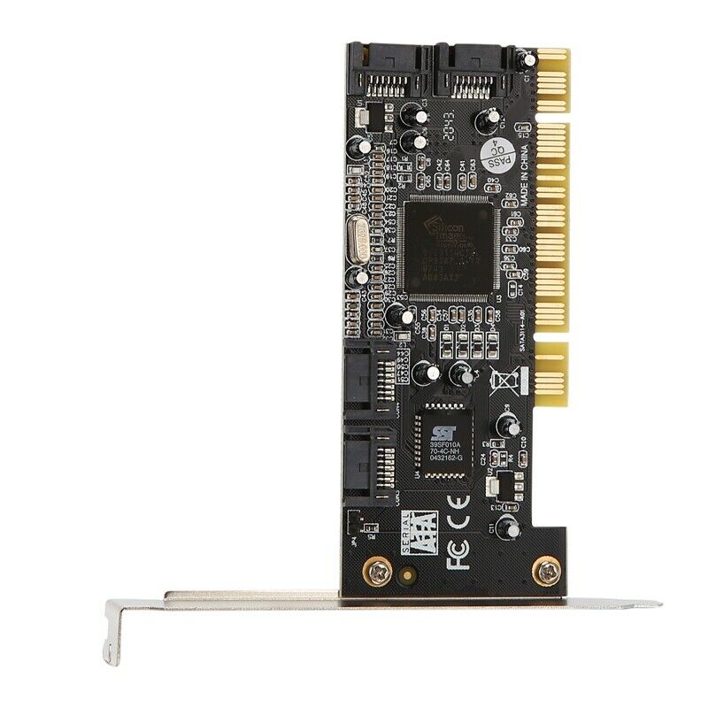 PCI to 4 SATAII Riser Card SIL3114 Array Card Adapter Support RAID 0.1.0+1.5 HO2