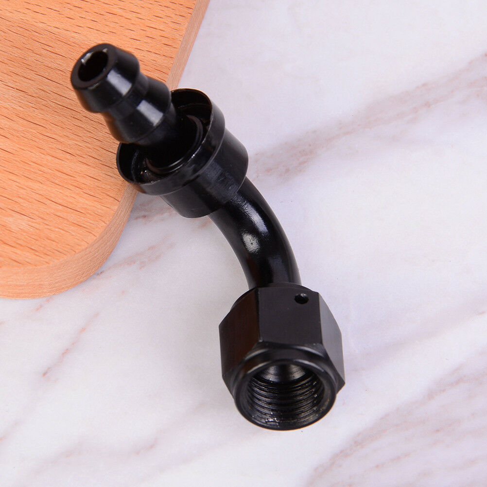 Black AN6 AN-6 90 degree push lock oil/fuel/gas line fittings hose adaptefwJ Kt