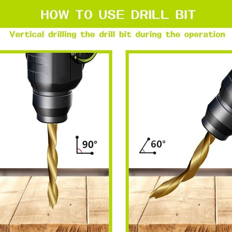 7PCS Countersink Drill Bit, Titanium Plating Drill Bit Set Wood Drill Set WoodK9