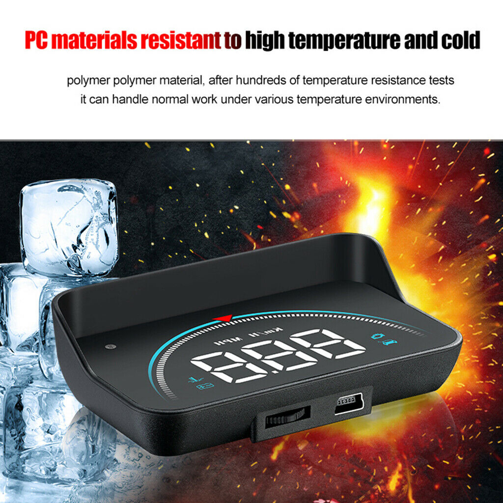Auto Hud Head Up Display Speeding Warning Windshield Projector 3.5x2.1x1inch