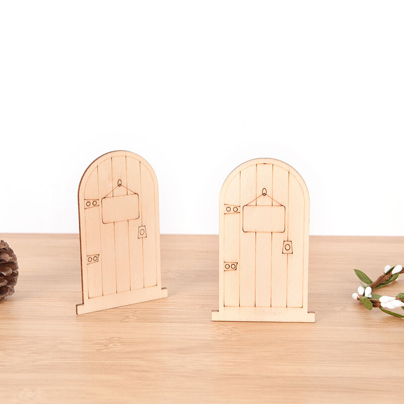 5pcs Wooden Christmas Fairy Door Embellishments Craft Ornaments Xmas BD.l8
