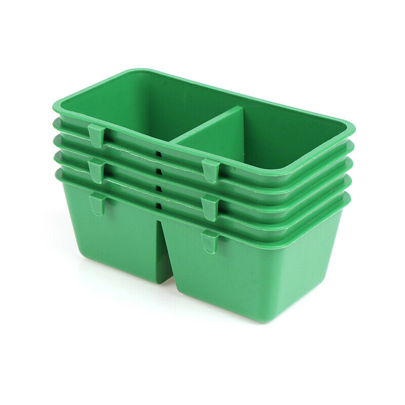 5pcs 2 in 1 Parrot Food Water Bowl Dual Feeding Cup Plastic Pigeons Cage .l8