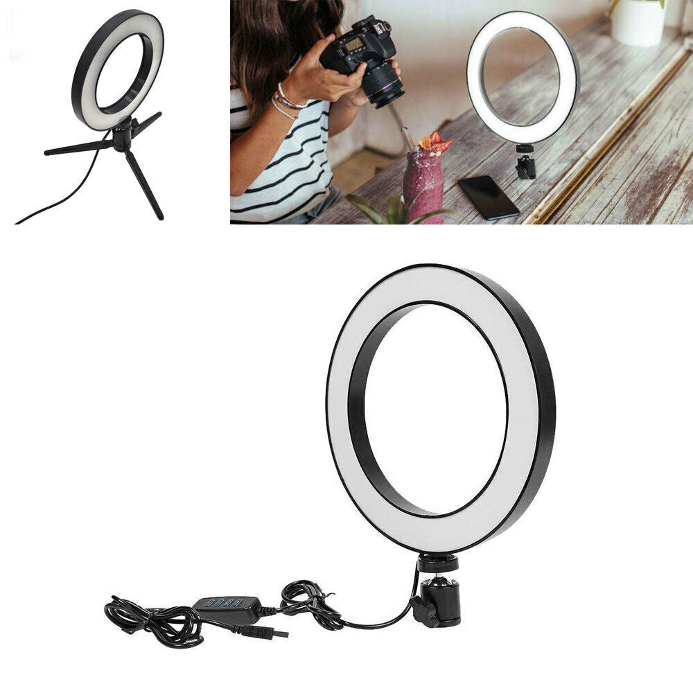 Table Top Photo Studio LED Selfie Ring Light for Makeup Youtube Live 6 Inch