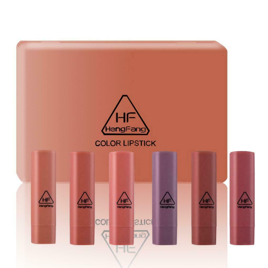 6 Pack Matte Velvet Smooth Lip Stick Mini Makeup Lipsticks Lip Color 1.5g