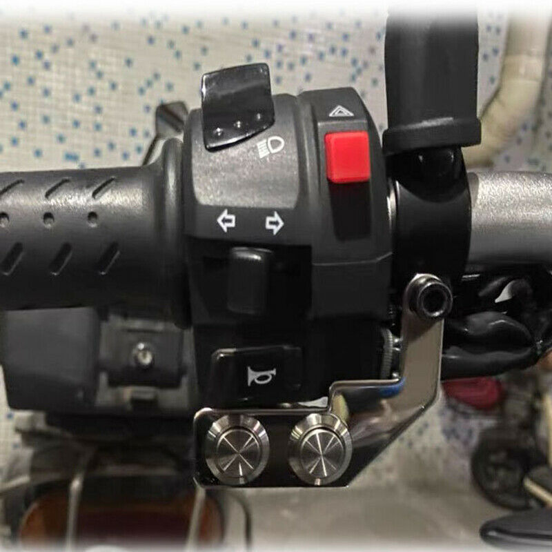 Motorcycle Switch Handlebar ON-Off Push 2 Buttons Waterproof LED for Light Horn