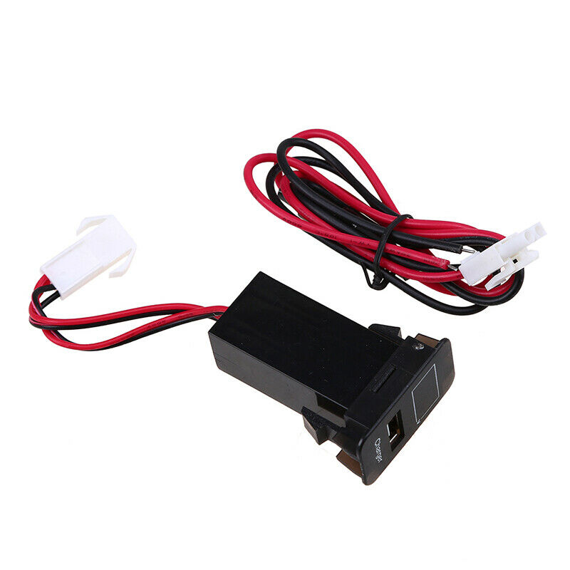 Black 12V Smartphone USB Charging Car Charger With Voltmeter For Suzuki