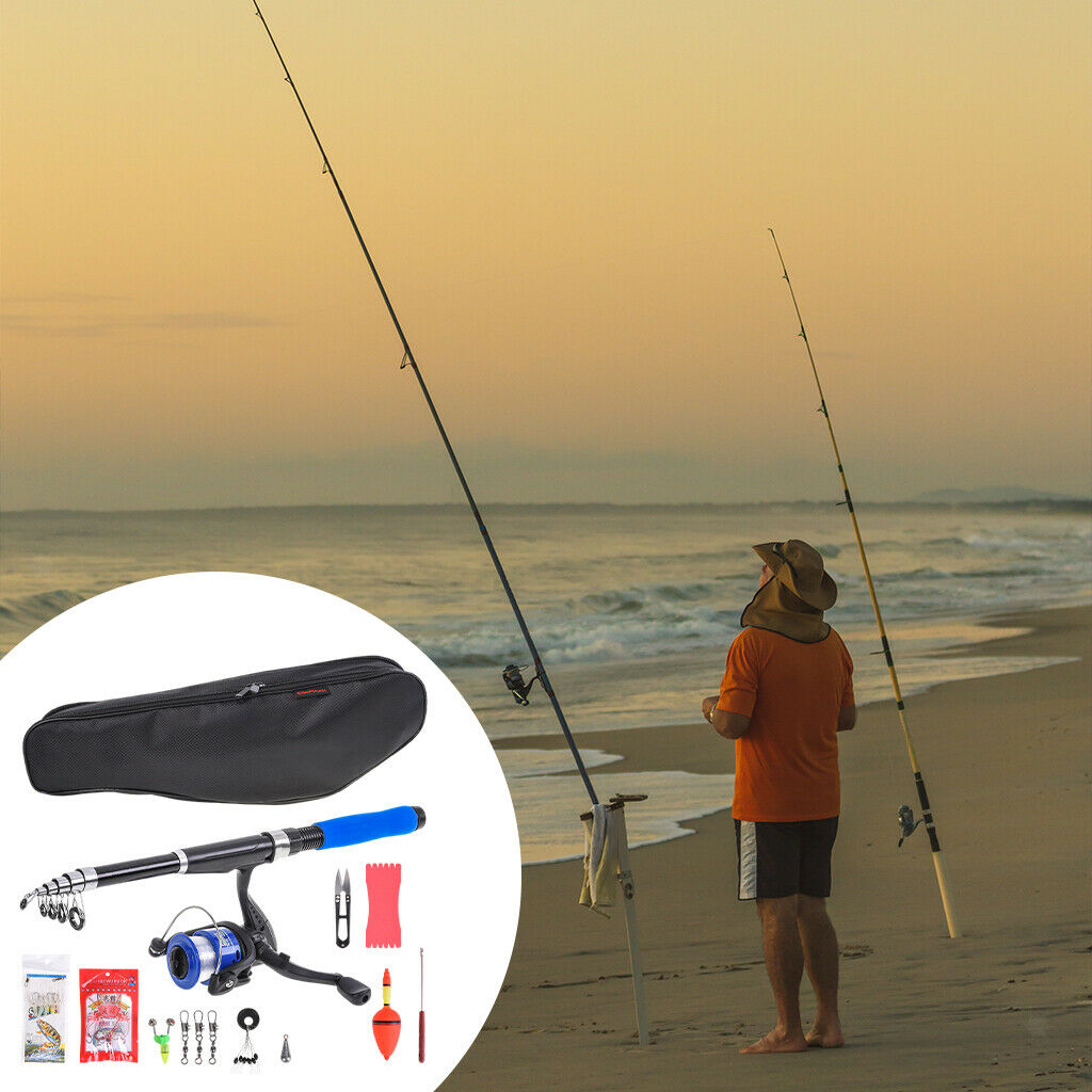 Telescopic Fishing Rod and Reel Line Combo Full Kit Telescopic Pole Reel