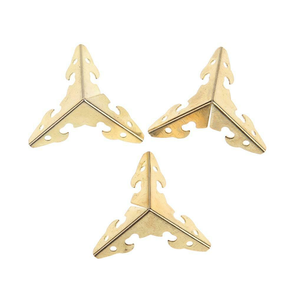12pcs Metal Carve Jewelry Box Corner Protector Furniture Decorative Bracket A#S