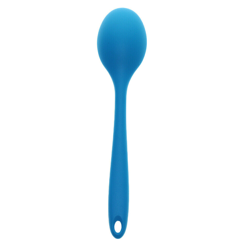 Creative Silicone Small Spoon Scoop Kitchen Utensils Tool Flatware Blue