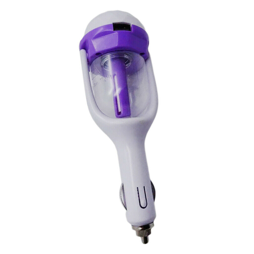 Universal USB Car Air Humidifier Aroma Diffuser For All Vehicles Purple