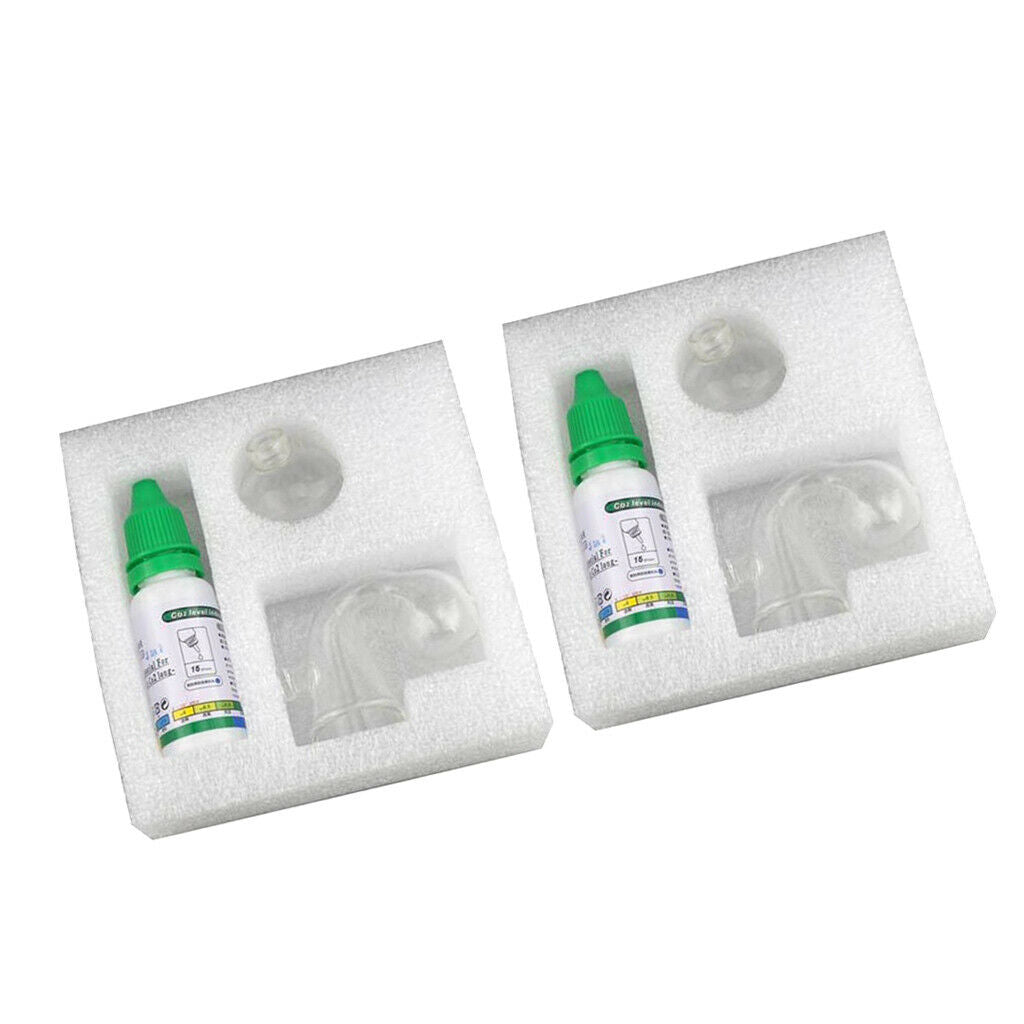 2xCarbon Dioxide CO2 Monitor Glass Drop  Checker  Indicator Aquarium