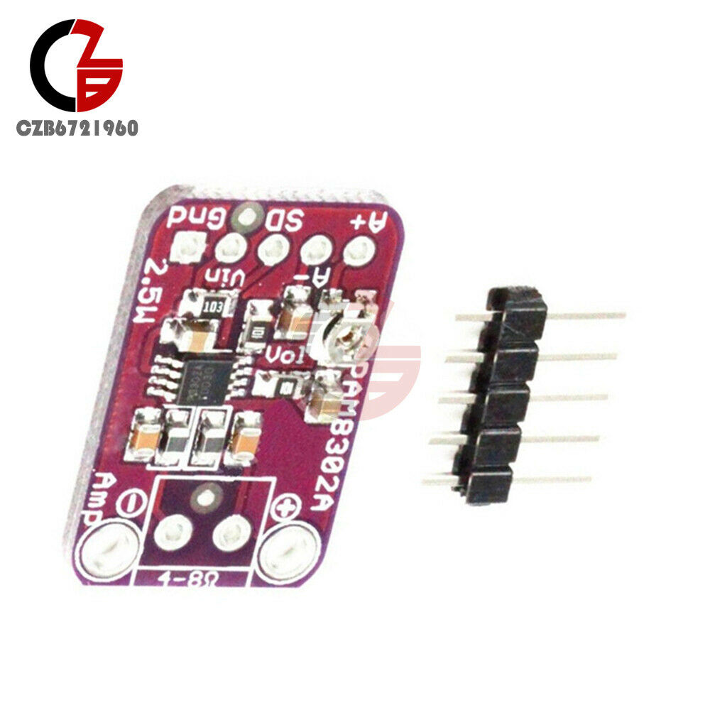 2PCS PAM8302 Class D 2.5W Mono Amplifier Board Super Small Audio Amp Module
