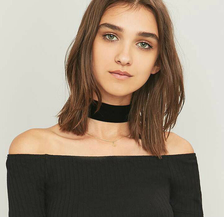 90's 30MM Black Velvet Choker Necklace Goth Gothic Grunge Retro Chain Jewelry