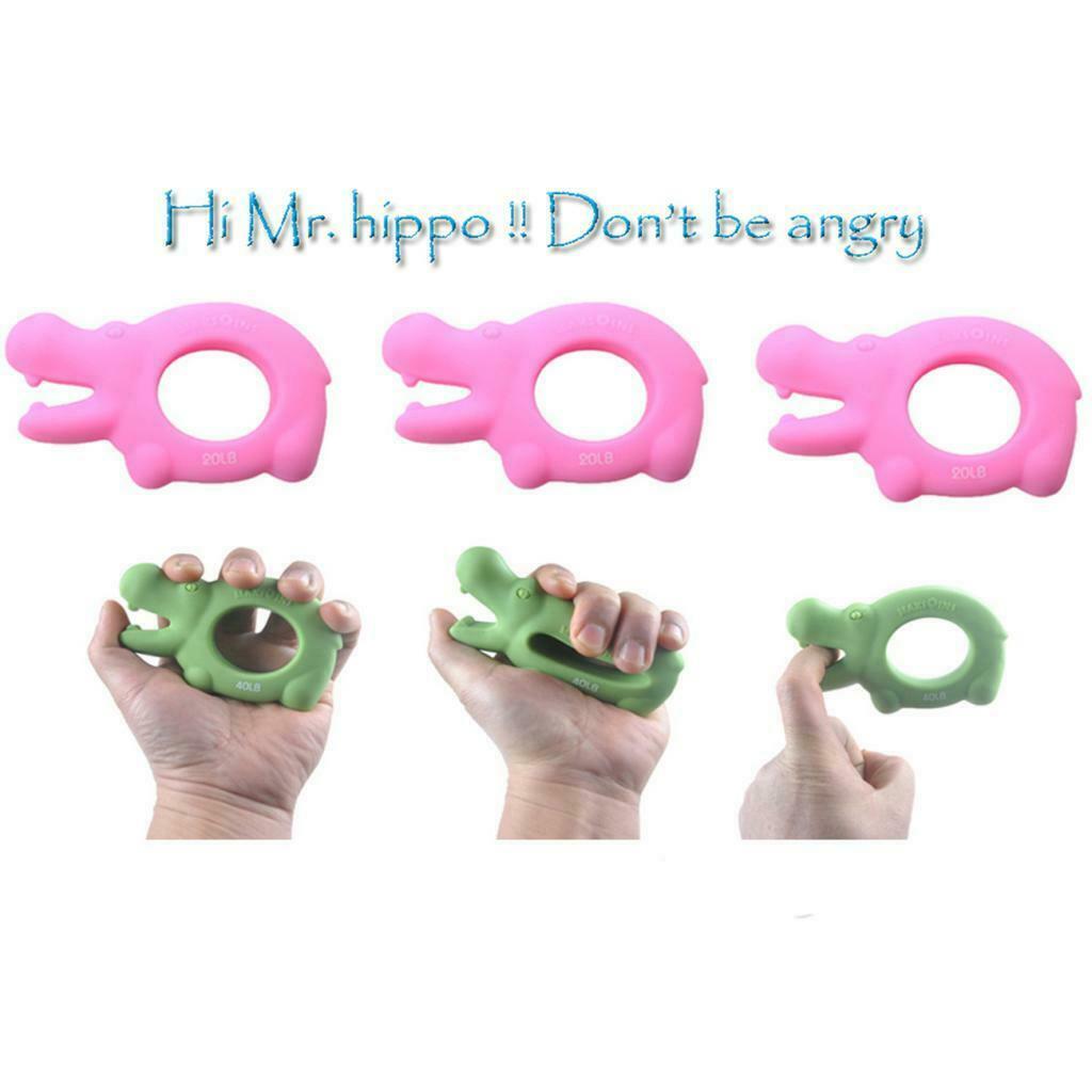 Strength Finger Silicone Hand Grip Muscle Power Training Exerciser Green