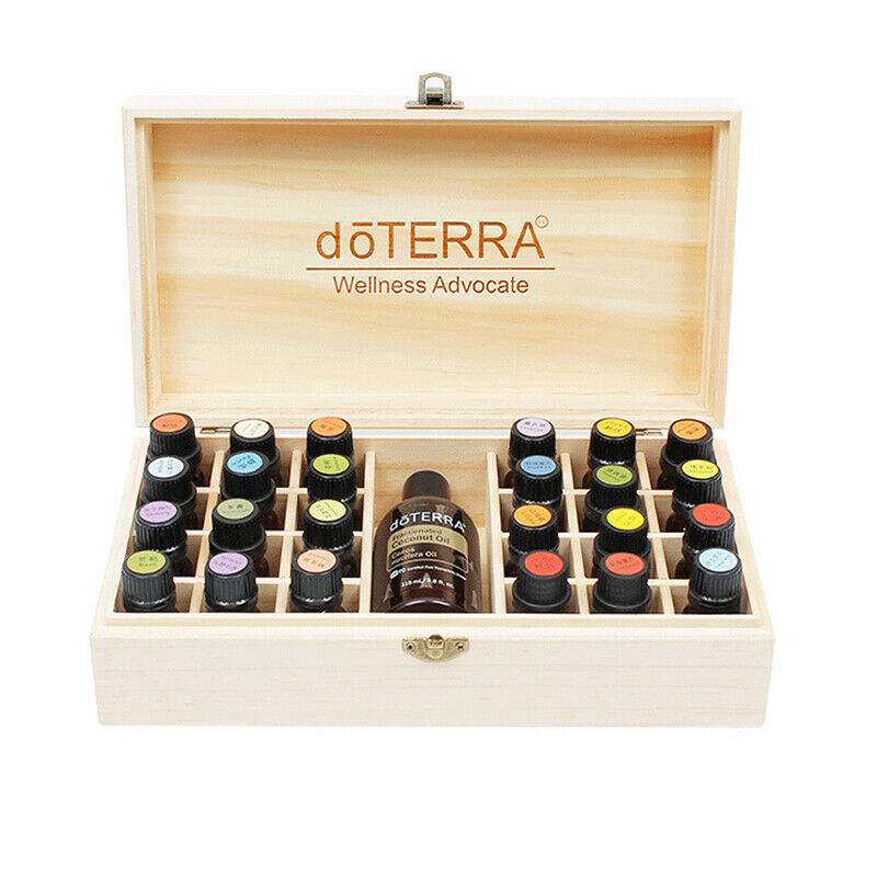 32 Grids Essential Oil Natural Wood Box Aromatherapy Wooden Box  OrganizerA Rf