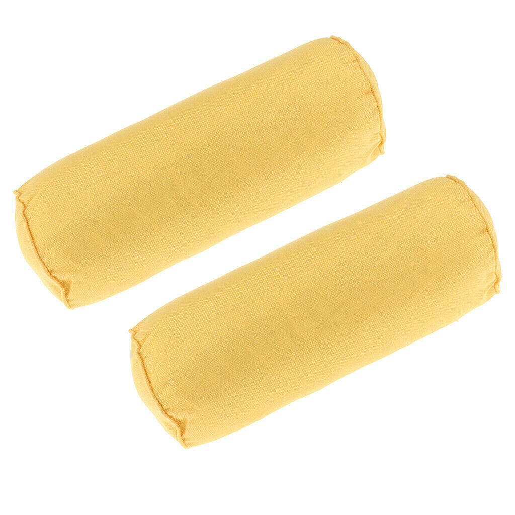 2X Orthopedic Neck Roll Pillow Round Cervical Support Pillow Lemon Yellow