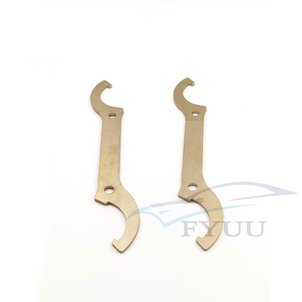 2Pcs Fork Cap Wrench Tool Front Rear Shock Absorber Remove Wrench Hook Spanner